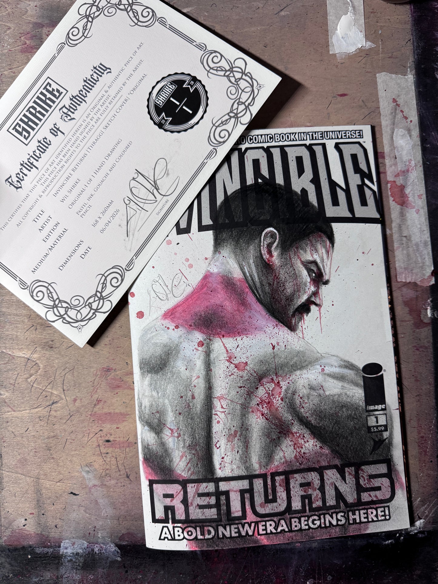 INVINCIBLE RETURNS (Thragg) {Sketch Cover} | Original