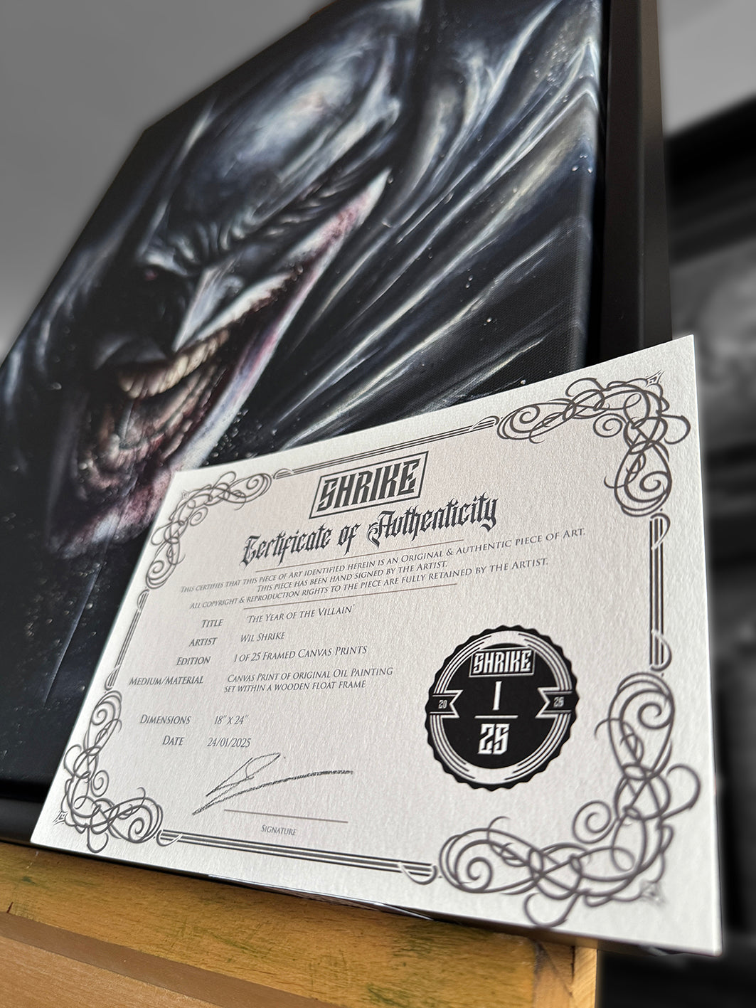 THE YEAR OF THE VILLAIN | Framed Canvas Print | Limited Edition of 25