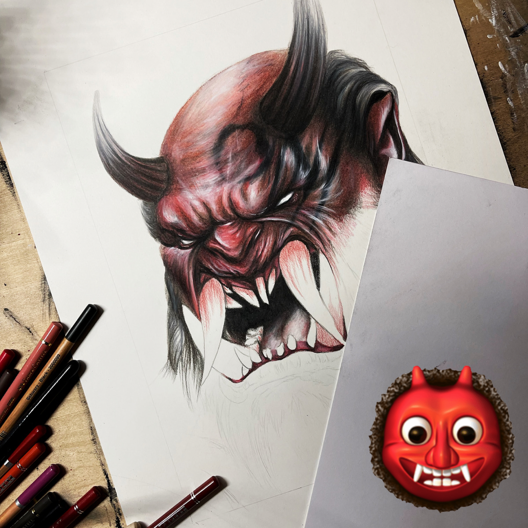 RED OGRE (Realistic Emoji)