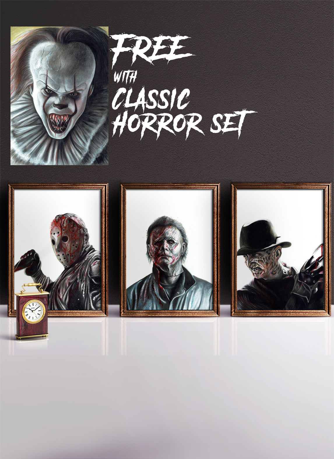 Horror Set CLASSIC HORROR II | Set of 3 – Wil Shrike Art